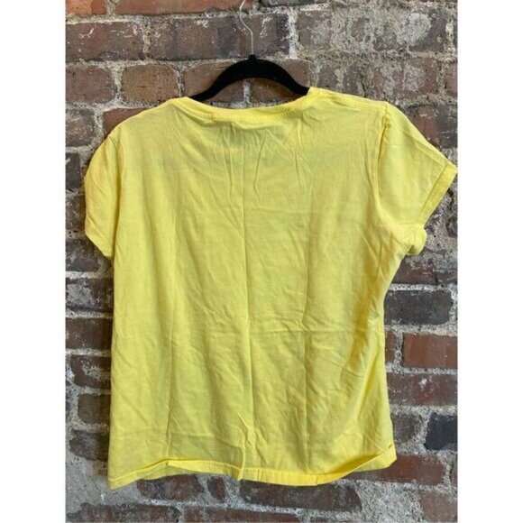 “Probably Thinking About Food Or Serial Killers” Silly Saying Yellow Tee - Picture 8 of 8